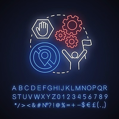 EPS 해외이미지 디자인 산업 일러스트 사람없음 서비스 톱니바퀴 네온 공급 해외202008 해외일러스트 파일형식 벡터