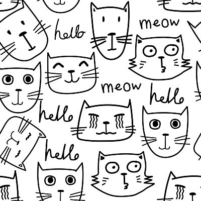 EPS 해외이미지 캐릭터 백그라운드 일러스트 사람없음 고양이 카툰스타일 해외202008 해외일러스트 일러캐릭터 포유류 반려동물 파일형식 벡터