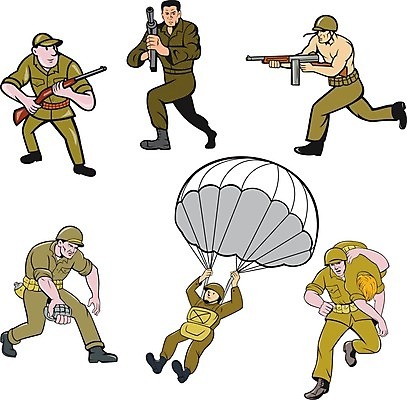 EPS 해외이미지 캐릭터 무기 일러스트 그래픽 세트 달리기 미국 총 비행 가리킴 절약 그룹 던지기 헬멧 만화 수집 군용 낙하산 육군 모음 병정 수류탄 마스코트 캐리커처 특공대 해외202008 해외일러스트 일러캐릭터 컨셉 북아메리카 모션 군대 손짓 보호장비 그림 특수부대 파일형식 벡터
