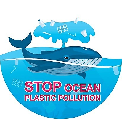 EPS 해외이미지 바다 일러스트 타이포그라피 사람없음 파란색 환경오염 보호 폐기물 위험 일회용 플라스틱 고래 페트병 해양오염 해양쓰레기 해외202008 해외일러스트 문자 컬러 컨셉 포유류 재질 수중동물 쓰레기 병_담는 파일형식 벡터