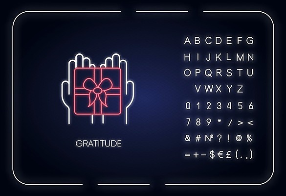 EPS 해외이미지 일러스트 선물 사람없음 축하 감사 네온 해외202008 해외일러스트 감정 컨셉 파일형식 벡터