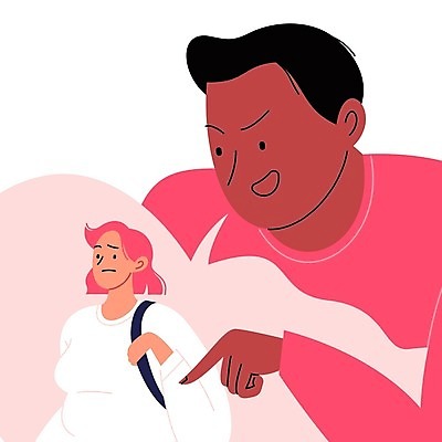 EPS 해외이미지 캐릭터 여자 남자 말풍선 일러스트 거리 스트레스 사람 소년 달리기 걷기 터치 체험 폭력 플랫 동료 어깨 문제 공격적 압력 폭행 남용 해외202008 해외일러스트 일러캐릭터 어린이 컨셉 관계 모션 신체부위 범죄 사회이슈 파일형식 벡터