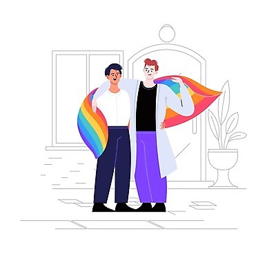 EPS 해외이미지 배너 커플 남자 문화 이동 무지개 일러스트 가족 포옹 거리 함께함 사랑 사람 야외 세트 평화 축제 방 자유 축하 깃발 잡기 그룹 플랫 커뮤니티 성별 월 동성애자 섹슈얼리티 연대 운동가 지원 평등 성소수자 해외202008 해외일러스트 자연요소 감정 컨셉 관계 안기 모션 날짜 파일형식 벡터