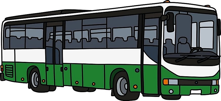 EPS 해외이미지 여행 일러스트 교통시설 자동차 버스 초록색 빛 흰색 만화 땅 승객 모터 해외202008 해외일러스트 육상교통 컬러 교통 대중교통 시설 파일형식 벡터