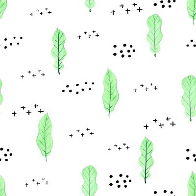 EPS 해외이미지 잎 패턴 일러스트 수채화 사람없음 초록색 해외202008 해외일러스트 식물 컬러 무늬 파일형식 벡터