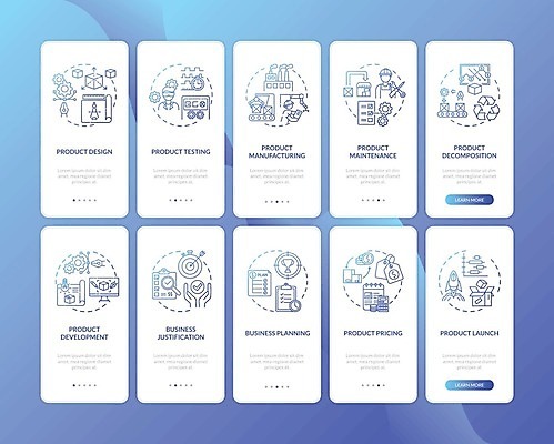 EPS 해외이미지 일러스트 사람없음 파란색 세트 개발 해외202008 해외일러스트 컬러 파일형식 벡터
