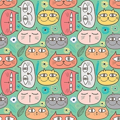 EPS 해외이미지 캐릭터 백그라운드 일러스트 사람없음 고양이 카툰스타일 해외202008 해외일러스트 일러캐릭터 포유류 반려동물 파일형식 벡터