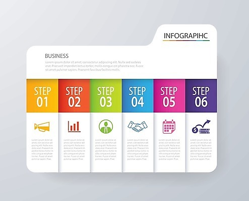 EPS 해외이미지 일러스트 비즈니스 사람없음 인포그래픽 단계 타임라인 해외202008 해외일러스트 파일형식 벡터