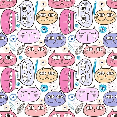 EPS 해외이미지 캐릭터 백그라운드 일러스트 사람없음 고양이 카툰스타일 해외202008 해외일러스트 일러캐릭터 포유류 반려동물 파일형식 벡터