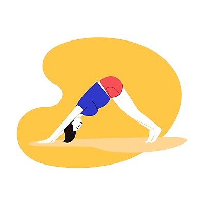 EPS 해외이미지 전신 여자 일러스트 요가 건강 한명 성인 운동 스트레칭 성인여자한명만 해외202008 해외일러스트 1 웰빙 사람 여자한명만 성인여자만 파일형식 벡터