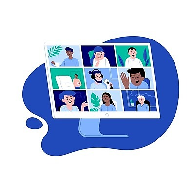 EPS 해외이미지 교육 얼굴 선 인터넷 일러스트 통신 관계 회의 사람 스크린 모니터 모임 업무 네트워크 플랫 바이러스 연결 부름 온라인 동영상 고립 엘리먼트 프리랜서 해외202008 해외일러스트 직업 비즈니스 모션 신체부위 컴퓨터 작업 파일형식 벡터