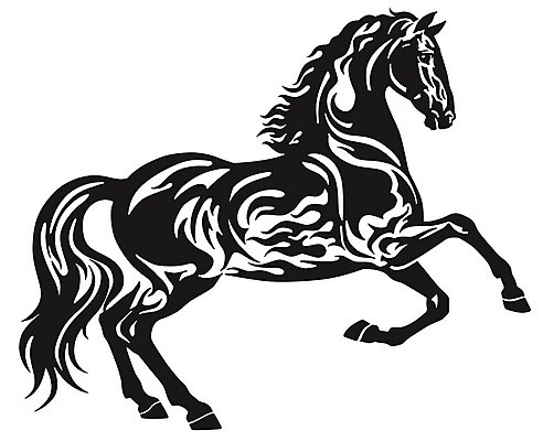 EPS 해외이미지 실루엣 일러스트 불 불꽃 흑백 검은색 힘 승마 문신 조랑말 부족 마스코트 해외202008 해외일러스트 자연요소 스포츠 컬러 컨셉 촬영기법 말_동물 파일형식 벡터