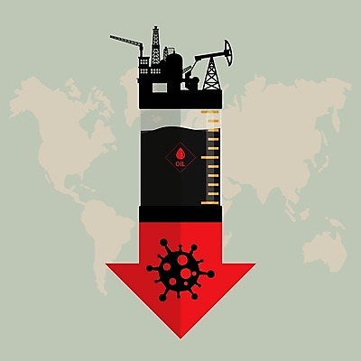 EPS 해외이미지 산업 컨셉 일러스트 화살 통 경제 글로벌 에너지 가을 시장 바이러스 떨어짐 기름 휘발유 석유 주식 위험 가격 하락 사인 무역 연료 파산 우울증 위기 적자 전염병 해외202008 해외일러스트 계절 음식 금융 질병 파일형식 벡터