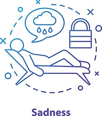 EPS 해외이미지 감정 일러스트 피곤 사람없음 슬픔 우울증 해외202008 해외일러스트 컨셉 질병 파일형식 벡터
