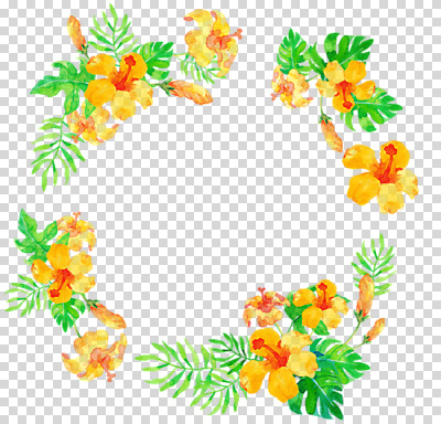 편집 편집이미지 꽃 잎 수채화 프레임 누끼 사람없음 여름 원형프레임 PNG 트로피컬아트 편집소스 식물 계절 원형 그림 파일형식