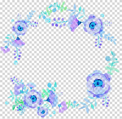 편집 편집이미지 꽃 잎 수채화 프레임 누끼 사람없음 보라색 원형프레임 PNG 편집소스 식물 컬러 원형 파일형식
