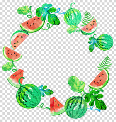 편집 편집이미지 과일 여름음식 수채화 수박 프레임 누끼 사람없음 초록색 여름 원형프레임 PNG 편집소스 제철과일 계절 음식 컬러 원형 제철 파일형식 여름_계절
