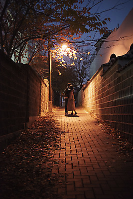 포토 JPG 전신 커플 여자 남자 가로등 데이트 포옹 조명 거리 서기 20대 성인 야외 두명 옆모습 빛 다정 한국인 가을 야간 돌담길 성인만 국내포토 자연요소 계절 공공시설 길 뷰포인트 컨셉 관계 안기 모션 돌담 사람 동양인 청년 파일형식