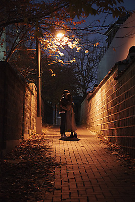 포토 JPG 전신 커플 여자 남자 가로등 데이트 포옹 조명 거리 서기 20대 성인 야외 두명 옆모습 빛 다정 한국인 가을 야간 돌담길 성인만 국내포토 자연요소 계절 공공시설 길 뷰포인트 컨셉 관계 안기 모션 돌담 사람 동양인 청년 파일형식