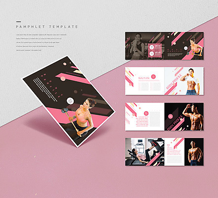 템플릿 여자 남자 ZIP 리플렛 분홍색 건강 팜플렛 여러명 성인 운동 사진촬영 헬스 헬스장 한국인 성인만 인디자인 INDD 이미지템플릿 컬러 다수 사람 동양인 촬영 파일형식