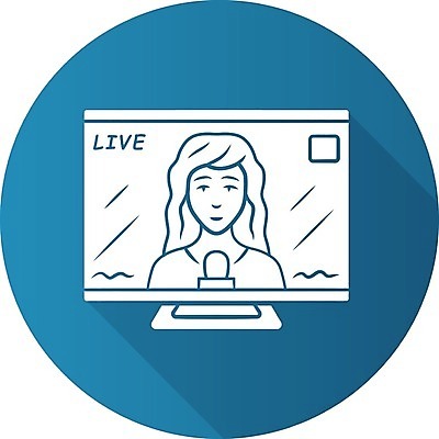 EPS 해외이미지 클립아트 직업 여자 컨셉 인터넷 일러스트 통신 파란색 픽토그램 스크린 텔레비전 정보 기자 뉴스 플랫 심볼 마이크 사인 보고서 쇼 언론 리포터 온라인 덩어리 인터넷주소 상형문자 엘리먼트 채널 항목 해외202008 해외일러스트 문자 컬러 음향기기 사람 전자제품 파일형식 벡터