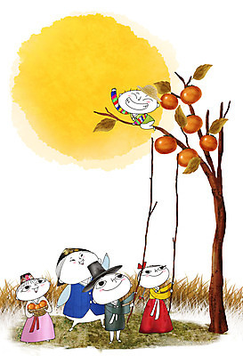 전신 PSD 여자 명절 남자 어린이 일러스트 감 갈대 여러명 추석 귀여움 달 가을 한복 감나무 나무막대 어린이만 국내일러스트 자연요소 나무 식물 한국전통 전통 계절 기념일 다수 컨셉 과일 사람 막대 전통의상 파일형식