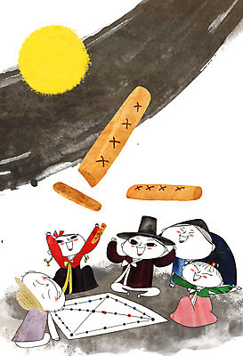 전신 PSD 나무 여자 명절 남자 어린이 일러스트 여러명 추석 귀여움 검은색 달 가을 게임 흰색 윷 윷놀이 한복 어린이만 국내일러스트 자연요소 식물 한국전통 전통 계절 기념일 컬러 다수 컨셉 놀이 사람 전통놀이 전통의상 파일형식