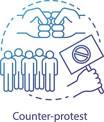 EPS 해외이미지 일러스트 사람없음 주먹 군중 반대 시위 해외202008 해외일러스트 모션 사람 파일형식 벡터