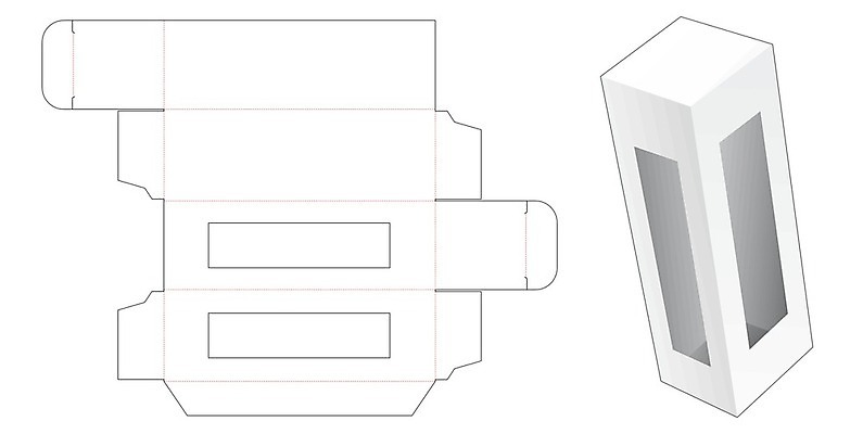 EPS 해외이미지 템플릿 디자인 종이 선 일러스트 포장 선물 상자 공백 죽음 레이아웃 패키지 청사진 판지 고립 해외202008 해외일러스트 파일형식 벡터