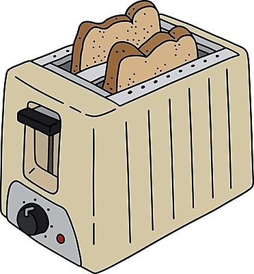 EPS 해외이미지 음식 빵 일러스트 주방 기계 아침식사 플라스틱 만화 굽기 먹기 크림 토스트 철강 해외202008 해외일러스트 모션 재질 식사 구이 파일형식 벡터