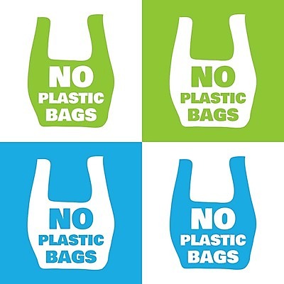EPS 해외이미지 무료이미지 디자인 포스터 컨셉 일러스트 비닐봉투 사람없음 초록색 파란색 일회용 플라스틱 오브젝트 사인 에코 친환경 제로웨이스트 노플라스틱 해외202008 해외일러스트 컬러 재질 봉투 환경 그린캠페인 사회이슈 파일형식 벡터