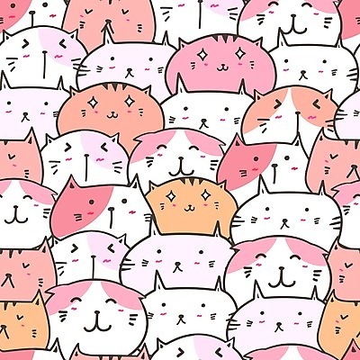 EPS 해외이미지 캐릭터 백그라운드 일러스트 사람없음 고양이 카툰스타일 해외202008 해외일러스트 일러캐릭터 포유류 반려동물 파일형식 벡터