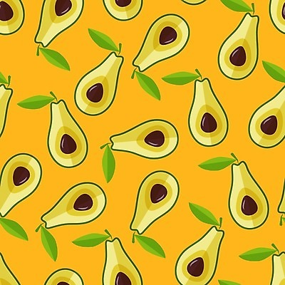 EPS 해외이미지 조각 백그라운드 채소 과일 일러스트 사람없음 초록색 아보카도 카툰스타일 해외202008 해외일러스트 컬러 파일형식 벡터