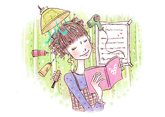 PSD 우먼라이프 라이프스타일 여자 백그라운드 무늬 일러스트 실내 한명 들기 사람 상반신 20대 성인 라이프 책 독서 뷰티 머리카락 눈감음 머리빗 뜨거움 열 파마 잡지 미용실 드라이어 머리손질 헤어관리 볼륨펌 셋팅파마 셋팅펌 파마기구 파마약품 여자만 여자한명만 성인여자만 청년만 청년여자만 성인한명만 청년여자한명만 성인여자한명만 성인만 국내일러스트 1 헤어스타일 모션 청년 내부 생활 간행물 머리 미용용품 뷰티샵 파일형식