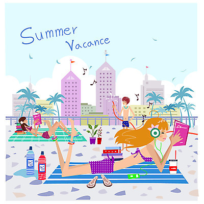 EPS 주간 나무 식물 구름 문자 알파벳 영어 계절 여자 남자 수영복 꽃 화분 음료 엎드리기 이어폰 여행 음표 일러스트 난간 하늘 휴가 휴식 슬리퍼 야외수영장 수영장 사람 풍경 빌딩 야외 건물 장식 책 세명 물 여름 여름휴가 바캉스 비키니 야자수 눕기 독서 헤드폰 줄무늬 음악감상 도시 선탠 MP3 생수 열대식물 돗자리 휴양지 호스 야자열매 발찌 국내일러스트 자연요소 건축물 기호 옷 열매 음악 음향기기 신발 컨셉 무늬 모션 전자제품 감상 장소 물병 파일형식 벡터 여름_계절