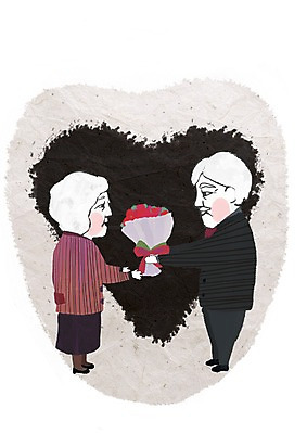 PSD 라이프스타일 부부 여자 할아버지 노년 남자 할머니 꽃다발 일러스트 선물 사람 두명 라이프 세로 실버라이프 노후 노부부 하트 실버 한지 노인만 성인만 국내일러스트 모양 커플 꽃 종이 성인 생활 파일형식