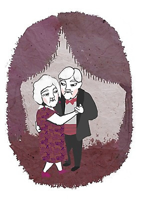 PSD 라이프스타일 부부 드레스 여자 할아버지 노년 남자 할머니 일러스트 실내 사람 정장 턱시도 두명 라이프 세로 실버라이프 노후 파티 노부부 춤 커튼 실버 한지 노인만 성인만 국내일러스트 커플 옷 종이 문화예술 이벤트 성인 내부 생활 파일형식