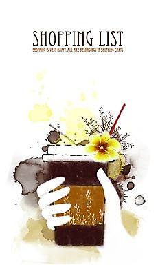 PSD 라이프스타일 손 꽃 커피 음료 백그라운드 일러스트 페인터 수채화 빨대 사람없음 라이프 신체부위 장식 쇼핑 풀 종이컵 수제그림 쇼핑리스트 아이템 쇼핑아이템 위시리스트 테이크아웃컵 국내일러스트 식물 페인팅 사람 생활 컵 일회용 파일형식