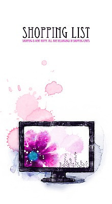 PSD 라이프스타일 꽃 백그라운드 일러스트 페인터 수채화 사람없음 라이프 전자제품 쇼핑 모니터 텔레비전 가전제품 수제그림 쇼핑리스트 아이템 쇼핑아이템 위시리스트 국내일러스트 식물 페인팅 생활 컴퓨터 파일형식