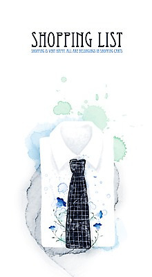 PSD 라이프스타일 옷 꽃 백그라운드 셔츠 와이셔츠 일러스트 페인터 넥타이 수채화 사람없음 라이프 장식 쇼핑 수제그림 쇼핑리스트 아이템 쇼핑아이템 위시리스트 국내일러스트 식물 잡화 상의 페인팅 생활 파일형식