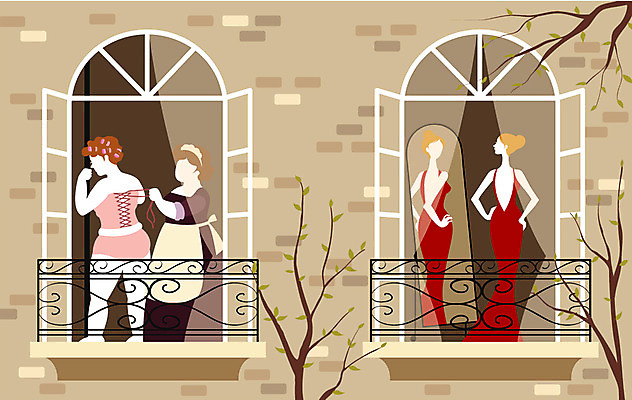 EPS 전신 나무 식물 우먼라이프 라이프스타일 드레스 여자 벽 몸매관리 다이어트 일러스트 창문 난간 벽돌 건강 서기 사람 야외 라이프 세명 뷰티 건강관리 앞치마 거울 발코니 나뭇가지 커튼 비교 몸매 비만 가정부 도우미 코르셋 여자만 국내일러스트 직업 옷 컨셉 모션 관리 생활 파일형식 벡터