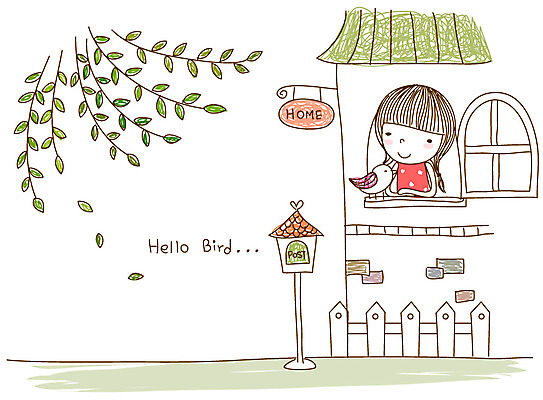 EPS 식물 라이프스타일 여자 일러스트 창문 청소년 조류 나뭇잎 주택 한명 사람 야외 건물 라이프 10대 울타리 우체통 나뭇가지 표지판 여자만 여자한명만 십대만 십대여자만 십대여자한명만 국내일러스트 나무 동물 1 건축물 잎 알림판 생활 담장 파일형식 벡터