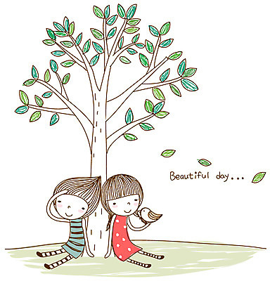 EPS 나무 식물 라이프스타일 커플 여자 남자 여유 데이트 일러스트 조류 휴식 나뭇잎 사랑 사람 소년 야외 두명 라이프 10대 십대만 국내일러스트 동물 감정 어린이 컨셉 잎 관계 청소년 생활 파일형식 벡터