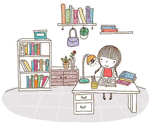 EPS 모자 라이프스타일 여자 교육 꽃 화분 가구 의자 가방 일러스트 청소년 조명 책장 선반 실내 한명 사람 라이프 10대 책 독서 필기구 연필 꽃병 방 스탠드 책상 서랍장 연필꽂이 공부방 여자만 여자한명만 십대만 십대여자만 십대여자한명만 국내일러스트 식물 1 잡화 생활용품 문구용품 학용품 내부 생활 파일형식 벡터