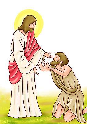 전신 PSD 여자 남자 기독교 종교 일러스트 사랑 서기 사람 야외 두명 성경 예수 가르침 구출 무릎꿇기 성경이야기 후광 거지 신약성서 신약_종교 국내일러스트 교육 감정 종교용품 모션 이야기 빛 도움 신_종교 파일형식