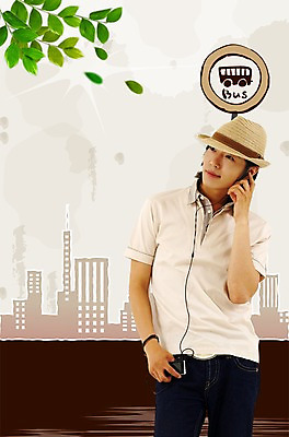 PSD 편집이미지 남자 여유 이어폰 여행 휴가 나뭇잎 한명 서기 사람 상반신 20대 성인 건물 음악감상 도시 버스정류장 MP3 성인남자한명만 이미지편집 1 건축물 감정 음향기기 잎 모션 청년 전자제품 감상 역 남자한명만 성인남자만 파일형식