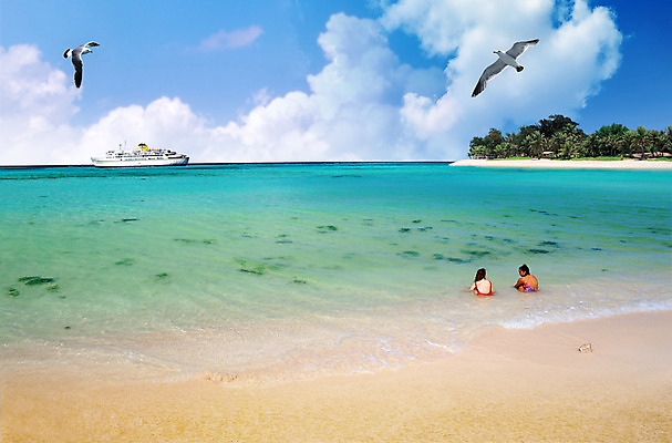 주간 PSD 나무 식물 구름 편집이미지 여자 파도 바다 섬 여행 물놀이 갈매기 조류 하늘 휴가 사람 앉기 상반신 해변 야외 두명 여름 모래사장 숲 유람선 해수욕 선박 여자만 이미지편집 자연요소 동물 계절 수상교통 배_교통 모션 놀이 파일형식