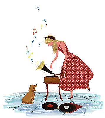EPS 동물 드레스 여자 포스터 리본 문화 예술 음악 의자 음표 일러스트 문화예술 한명 사람 20대 성인 장식 공연 음악감상 레코드 빈티지 클래식 개 강아지 축음기 턴테이블 여자만 여자한명만 성인여자만 청년만 청년여자만 성인한명만 청년여자한명만 성인여자한명만 성인만 국내일러스트 1 기호 옷 음향기기 가구 컨셉 포유류 이벤트 청년 반려동물 감상 골동품 음반 파일형식 벡터