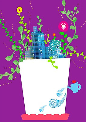 PSD 식물 꽃 화분 화초 점선 줄기 백그라운드 잎 일러스트 상상 조류 안내 프레임 이벤트 빌딩 사람없음 건물 공백 물뿌리개 알림 콜라주 국내일러스트 동물 건축물 선 파일형식