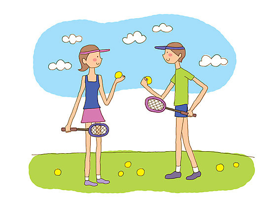 주간 전신 PSD 구름 모자 라이프스타일 여자 남자 일러스트 공 하늘 건강 서기 들기 사람 경기 야외 두명 라이프 운동복 운동 마주보기 테니스 라켓 테니스라켓 테니스공 생활체육 생활체조 썬캡 국내일러스트 자연요소 모자_잡화 잡화 옷 스포츠용품 스포츠 모션 생활 구기 테니스용품 체조 파일형식